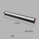 Lineární LED stropní svítidlo 30W studená bílá 6000K zapuštěné osvětlení 418 mm kovové světlo do chodby 3