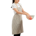 Linen Striped Apron Sleeveless Kitchen and Gardening Natural Material Stylish Clothing Protection Practical and Lightweight 6