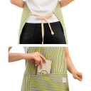 Linen Striped Apron Sleeveless Kitchen and Gardening Natural Material Stylish Clothing Protection Practical and Lightweight 13
