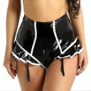 Lingerie de couro erótica com ligas 2