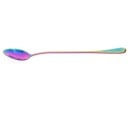 Lingură lungă pentru limonadă în pahare înalte Lingură metalică cu suprafață lucioasă și mâner subțire Lungime 19,5 cm Lățime 2,7 cm 2