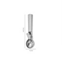 Lingură multifuncțională din oțel inoxidabil 18,2 x 4,9 cm Lingură pentru înghețată și fructe Ustensile de bucătărie din oțel inoxidabil Lingură cu dublu scop 2
