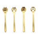 Linguriță de ceai cu castron în formă de labă Motiv drăguț de animal Oțel inoxidabil Dimensiuni 14,8 x 3 cm Pentru amestecarea ceaiului și altor 12