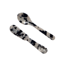 Linguriță de desert și cuțit pentru gem Set de ustensile de bucătărie elegante Linguriță de cafea și ceai pentru tort înghețată deserturi Set de servire 3