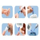LinkSun Ensemble de 50 lancettes 3,2 cm Pointe triple biseautée Prélèvement sanguin indolore Stérilisation gamma Compatible avec G-425-1 G-425-2 G-427B G-425-3 2