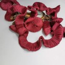 Lint van dubbel gelaagd geplooid volan 5 cm lengte 91 cm Viscose nylon decoratieve volanband Decoratieve rand voor naaien en creatie 8