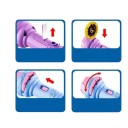 Linterna proyectora infantil 11,5 x 3,5 cm con 10 tarjetas y 80 patrones Proyector de plástico a pilas 3 pilas de botón Incluido en el paquete 3