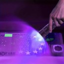 Linterna UV de 365 nm, 9,1 x 2,4 cm, pequeña lámpara UV de bolsillo, detección de manchas, minerales, inspección de billetes, documentos, hogar 4