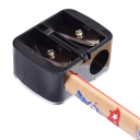 Lip and Eyebrow Pencil Sharpener Gentle Sharpener for Makeup Pencils Cosmetic Sharpener with Two Holes Dual-Hole Sharpener with Different Diameters 3.5 x 3 x 3 cm 3