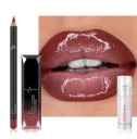 Lip Set 3 pcs Lip Liner Matte Lipstick Hydrating Lip Oil Non-Sticky Care for Daily Makeup 4