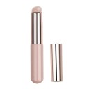 Lippenpinsel und Concealer aus Silikon, 8,5 x 1 x 0,5 cm, Kosmetikapplikator mit Kappe, runder Kopf, weicher Lippenstiftpinsel und präzises Make-up 3