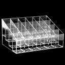 Lipstick Organiser 10.5 x 15 x 7.5 cm Plastic Stand Made of PP with 24 Compartments 2.5 x 2.5 cm Transparent Cosmetic Makeup Holder 4