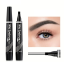 Liquid Eyebrow Pencil 1.4 x 11 cm Waterproof with 4-Tip Applicator Precise Eyebrow Definition Long-Lasting Hold Easy to Use Eyebrow Brush 2