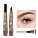 Liquid Eyebrow Pencil 1.4 x 11 cm Waterproof with 4-Tip Applicator Precise Eyebrow Definition Long-Lasting Hold Easy to Use Eyebrow Brush 3