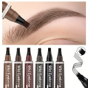 Liquid Eyebrow Pencil 1.4 x 11 cm Waterproof with 4-Tip Applicator Precise Eyebrow Definition Long-Lasting Hold Easy to Use Eyebrow Brush 1