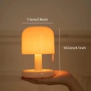 Liten bordslampa i form av en svamp 10,5 x 7,5 cm Soligt ljus med justerbar intensitet Nattlampa med dekorativ hänge 5 W 4