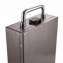 Lithiumbatterie für Elektromotorrad 60 V 40 Ah Rechteckgehäuse mit silbernem Griff Inklusive Ladegerät Schwarze Farbe Ersatzakku 60V 2
