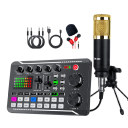 Live Audio-Mischpult für PC mit RGB-Hintergrundbeleuchtung, Sprachänderung, 16 Soundeffekten, Rauschunterdrückung, Mikrofon, Bluetooth und 1200mAh 1