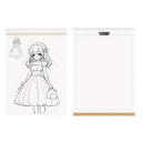 Livre de dessin anime pour débutants : contour des personnages anime 21 × 28,5 cm 48 pages dessin à la main entraînement au dessin et apprentissage des techniques 2