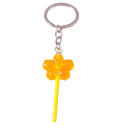 Llave con piruleta 12 cm Llavero de resina en forma de flor Dulce decoración floral para llaves mochila bolso regalo 4