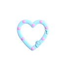 Llave de 2,5 cm Corazón con puntos Aleación de metal Llavero Colgante metálico Anillo fijo Decoración para llaves Bolso Mochila 4