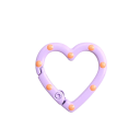 Llave de 2,5 cm Corazón con puntos Aleación de metal Llavero Colgante metálico Anillo fijo Decoración para llaves Bolso Mochila 8