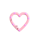 Llave de 2,5 cm Corazón con puntos Aleación de metal Llavero Colgante metálico Anillo fijo Decoración para llaves Bolso Mochila 5
