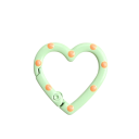 Llave de 2,5 cm Corazón con puntos Aleación de metal Llavero Colgante metálico Anillo fijo Decoración para llaves Bolso Mochila 6