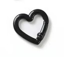 Llave en forma de corazón de 2,5 cm Aleación de metal Llavero Colgante metálico Anilla fija Decoración para llaves Bolso Mochila Regalo 2