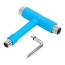 Llave para skateboard en forma de T Herramienta multifuncional con llave Allen y llaves de vaso Para tuercas de ruedas, kingpin y tornillos 8