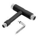 Llave para skateboard en forma de T Herramienta multifuncional con llave Allen y llaves de vaso Para tuercas de ruedas, kingpin y tornillos 2