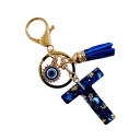 Llavero 4 cm Llavero de resina Iníciales azules y ojo protector Adorno decorativo para bolso mochila Regalo para mujeres 20