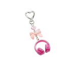 Llavero 5 cm Auriculares con Lazo Decoración Mini Plástica para Mochila Bolso Accesorio de Moda Musical para Niños y Adultos 3