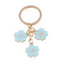 Llavero Aleación de zinc Motivo floral Llavero metálico para llaves, bolso, mochila Accesorio decorativo elegante 4