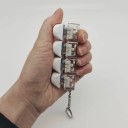 Llavero con cuatro suaves patas de gato de silicona Juguete antiestrés Llavero para mochila o móvil 7