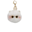 Llavero con gato de peluche Tamaño universal Anillo de metal para llaves Llavero adorable para mochila 3