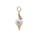 Llavero de helado de peluche Llavero de metal Suave adorno decorativo para bolso mochila Regalo adorable para niños 4