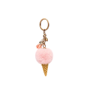 Llavero de helado de peluche Llavero de metal Suave adorno decorativo para bolso mochila Regalo adorable para niños 3