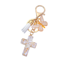 Llavero de Resina Aleación de Zinc Cruz y Mariposa Llavero Metálico Adorno Decorativo para Bolso Mochila Regalo para Mujeres 4
