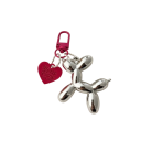 Llaveros 4,6 cm Resina Globo perrito con corazón Llavero mochila bolso Adorno adorable Regalo para niños y mujeres 5
