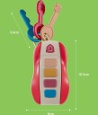 Llaves musicales para niños 10,5 x 6 cm Juguete rojo o azul con botones que emiten sonidos y llaveros Llaves para jugar con efectos melódicos 2