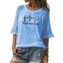 Lockeres Damen-T-Shirt mit Aufschrift 2