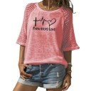 Lockeres Damen-T-Shirt mit Aufschrift 3