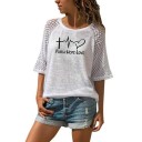 Lockeres Damen-T-Shirt mit Aufschrift 1