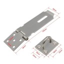Locking Bolt with Eye 105 × 39 mm Stainless Steel Flat Design Mounting Fittings for Doors Gates Cabinets 2