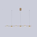 Loftlampe med seks lyskilder, justerbar pendel og varmt hvidt lys. Moderne LED-lysekrone med vægkontakt. Belysning 10-15 m². 2
