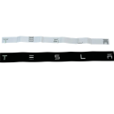Logo cromat Tesla pentru ușile din spate ale portbagajului, emblemă, insignă, autocolant pentru Modelele 3, S, X și Y, accesorii 3