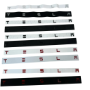 Logo cromat Tesla pentru ușile din spate ale portbagajului, emblemă, insignă, autocolant pentru Modelele 3, S, X și Y, accesorii 6
