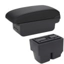 Loketná opierka 31 x 13 x 16 cm pre Ford Fiesta MK7 2009–2017 PU koža ABS plast Stredová konzola s USB a úložným boxom + montážne 3