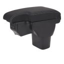 Lokietnik 35 x 16 cm do Nissana Juke i Infinitiego ESQ 2010–2019 Prawa dwuwarstwowa skóra ABS plastik Skrzynka z USB i USB-C do konsoli środkowej 2
